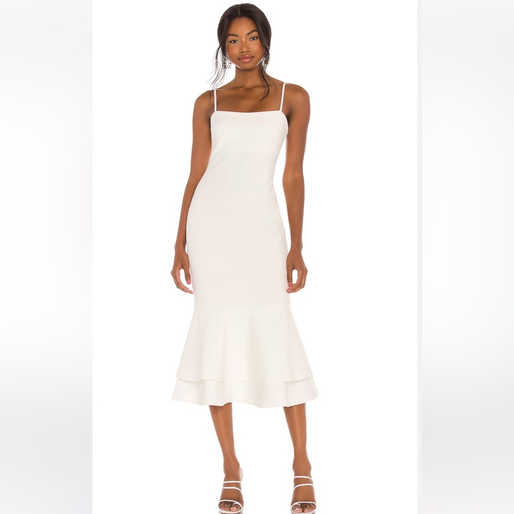 Likely Aurora midi dress in white